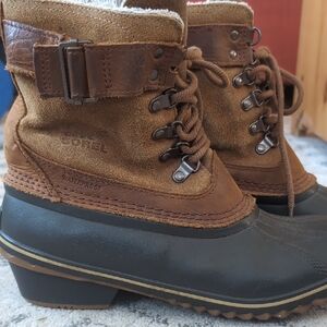Sorel Tan and Black Waterproof Boots